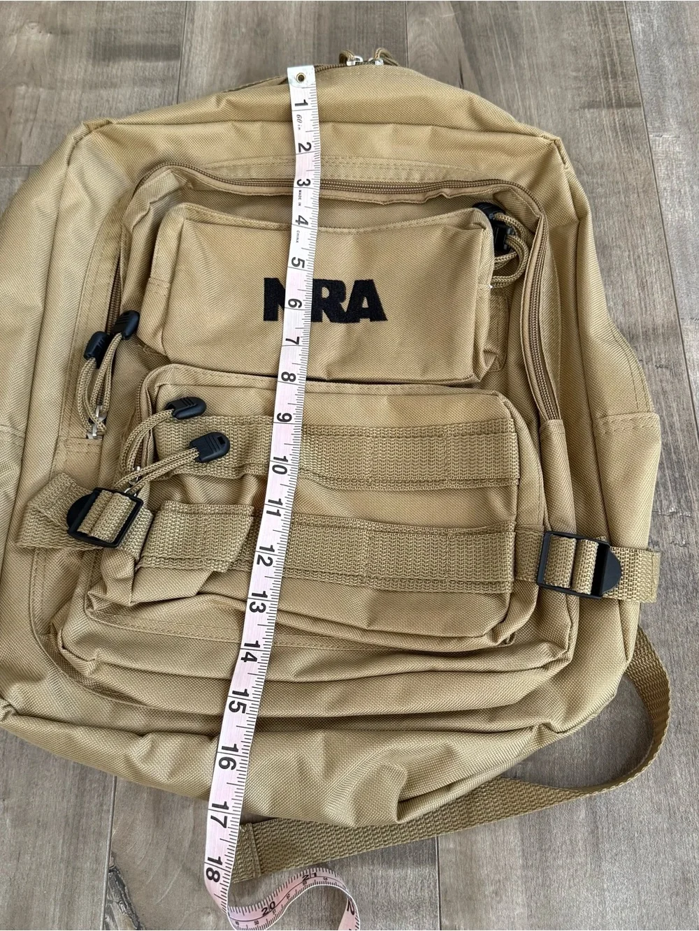 New NRA Backpack Desert Khaki Tan Tactical Travel Lightweight‎ Adjustable